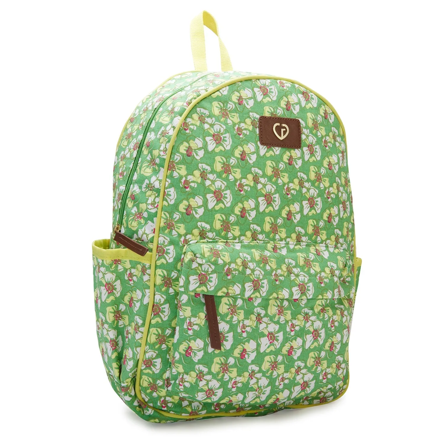 Caprese Blossom Large Light Green Laptop Backpack