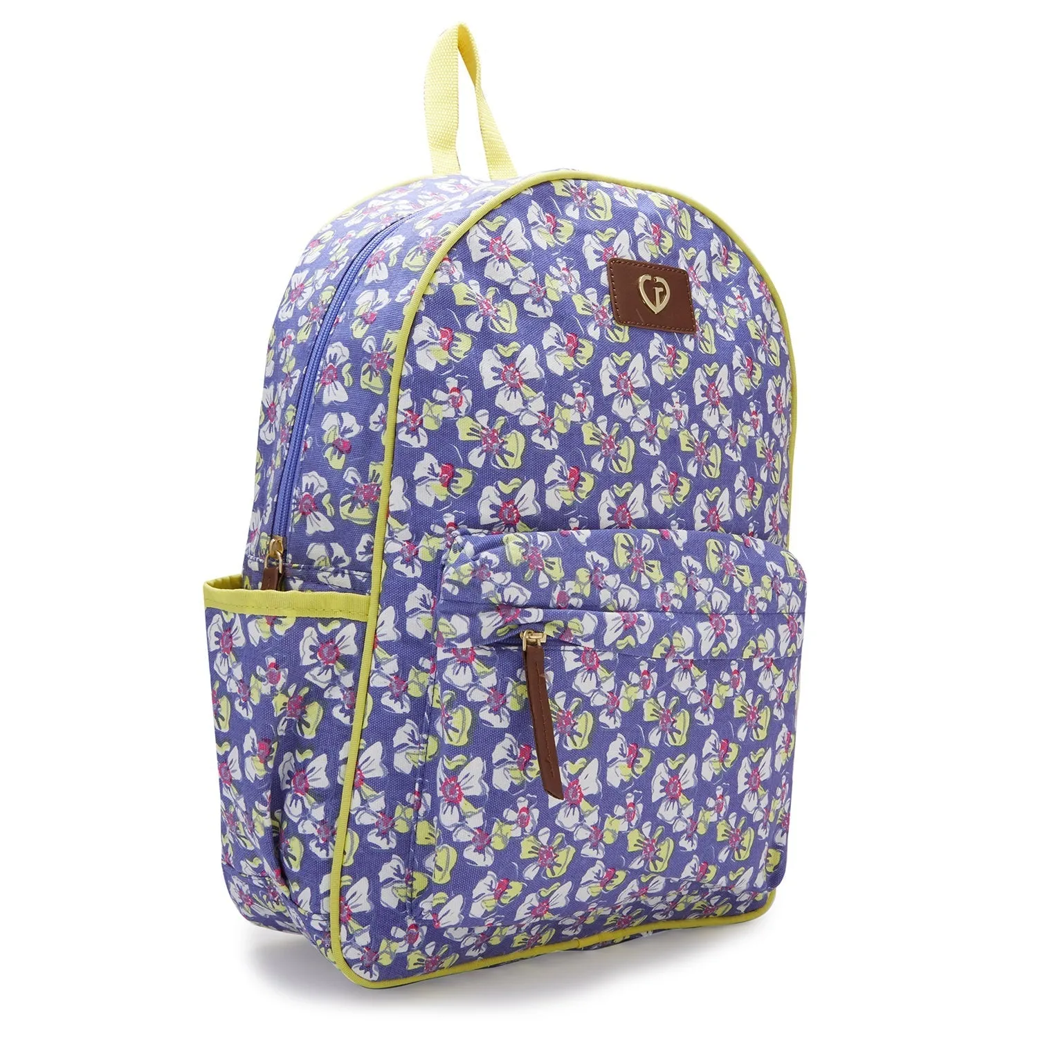 Caprese Blossom Large Purple Laptop Backpack