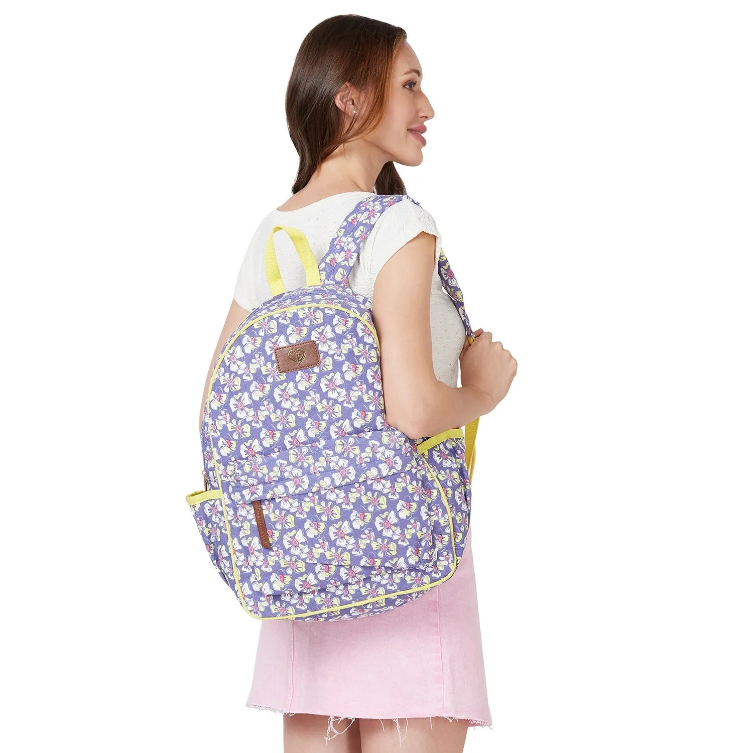 Caprese Blossom Large Purple Laptop Backpack