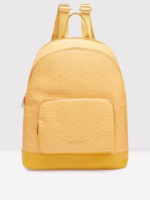 Caprese Cleo Large Yellow Laptop Backpack