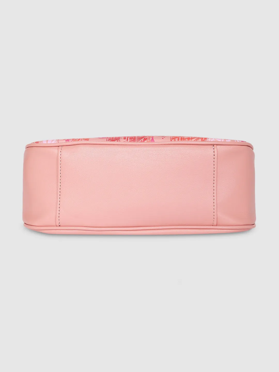 Caprese Emily In Paris Printed Medium Salmon Hobo Bag