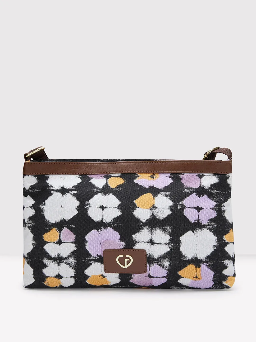 Caprese Enora Large Black Sling Bag