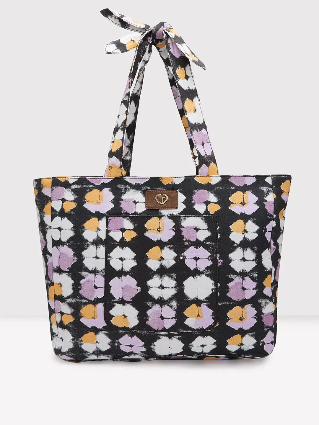 Caprese Enora Large Black Tote Bag