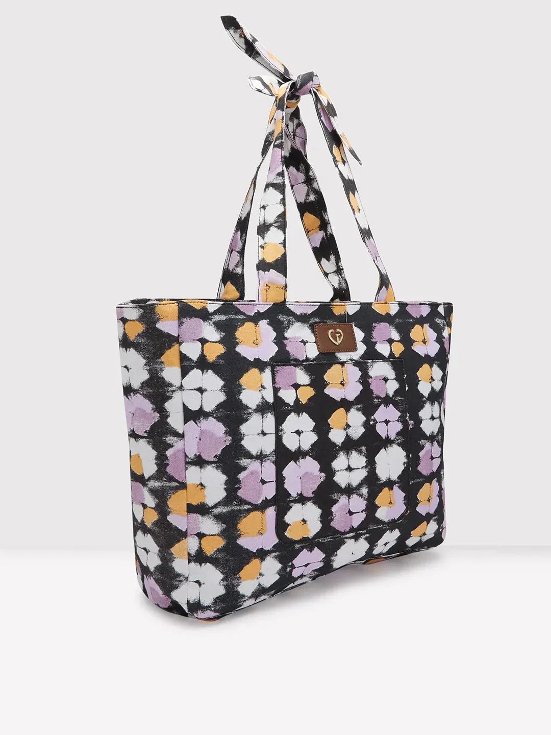 Caprese Enora Large Black Tote Bag