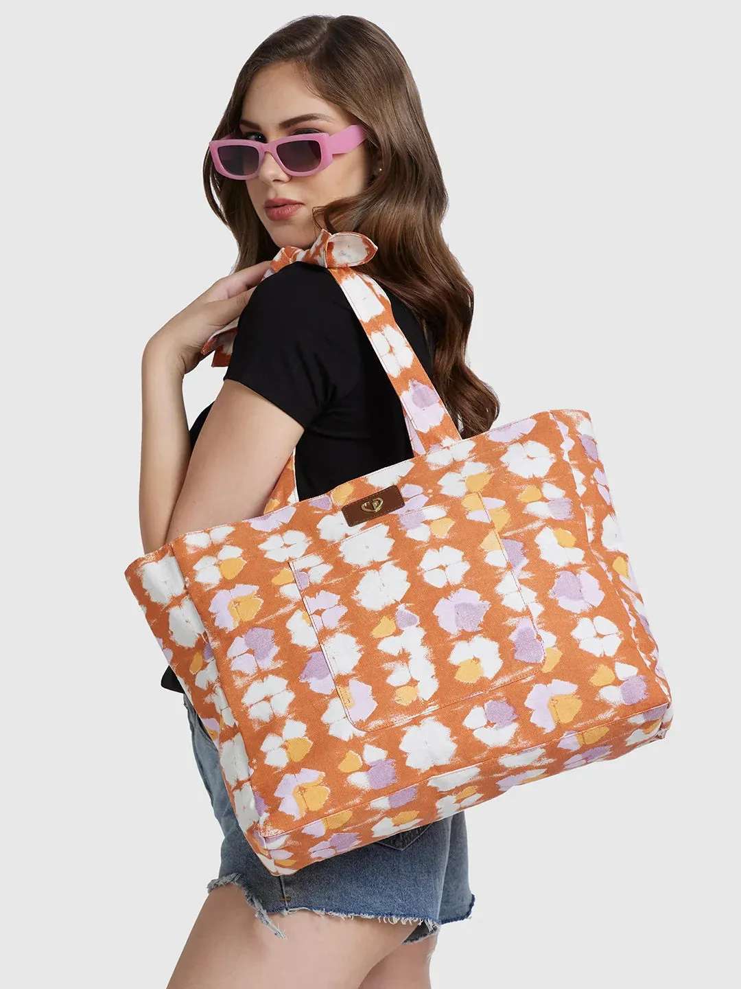 Caprese Enora Large Rust Tote Bag