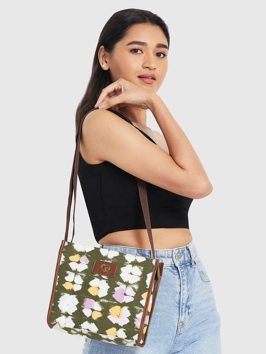 Caprese Enora Medium Olive Sling Bag