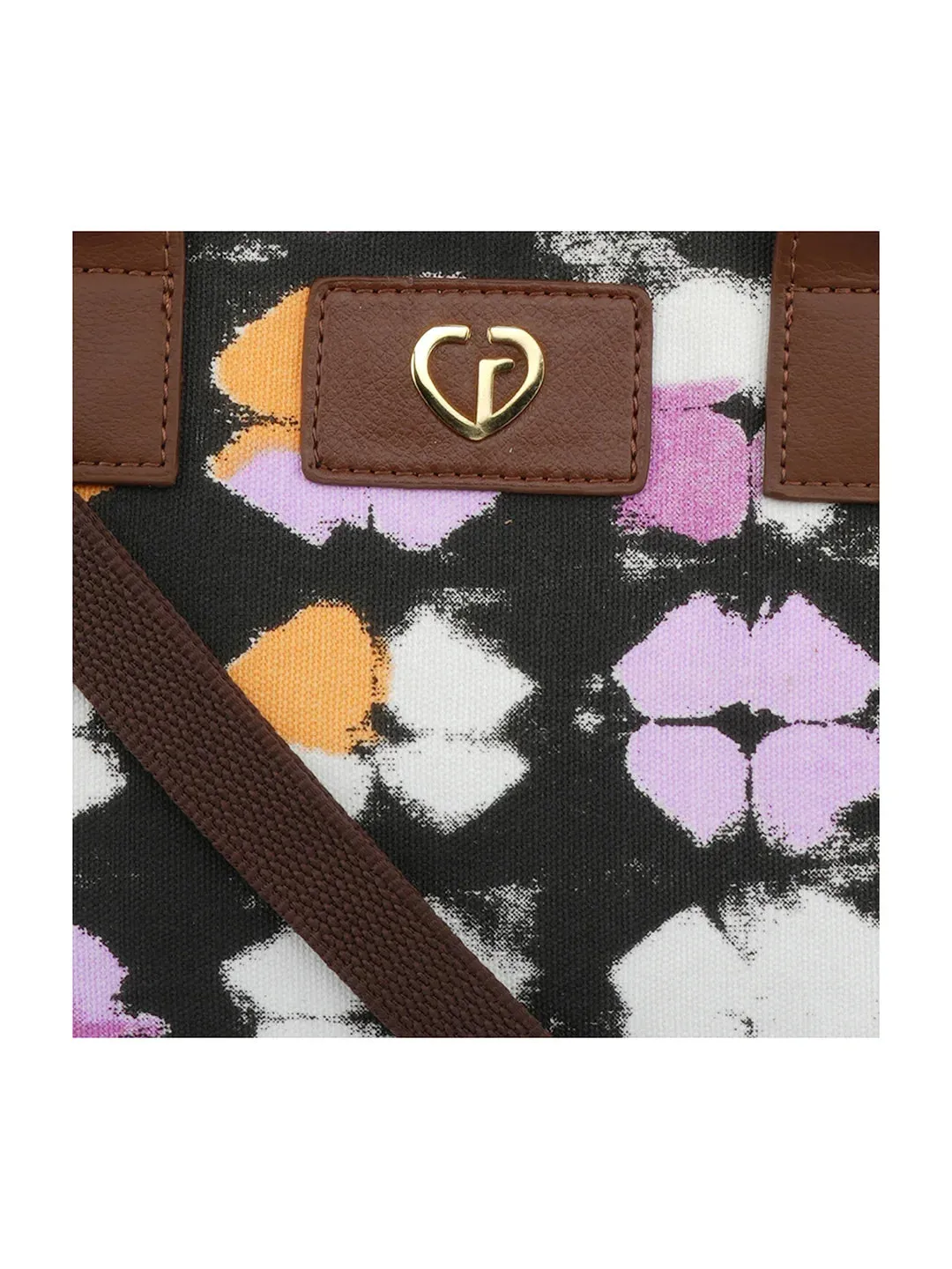 Caprese Enora Small Black Tote Bag