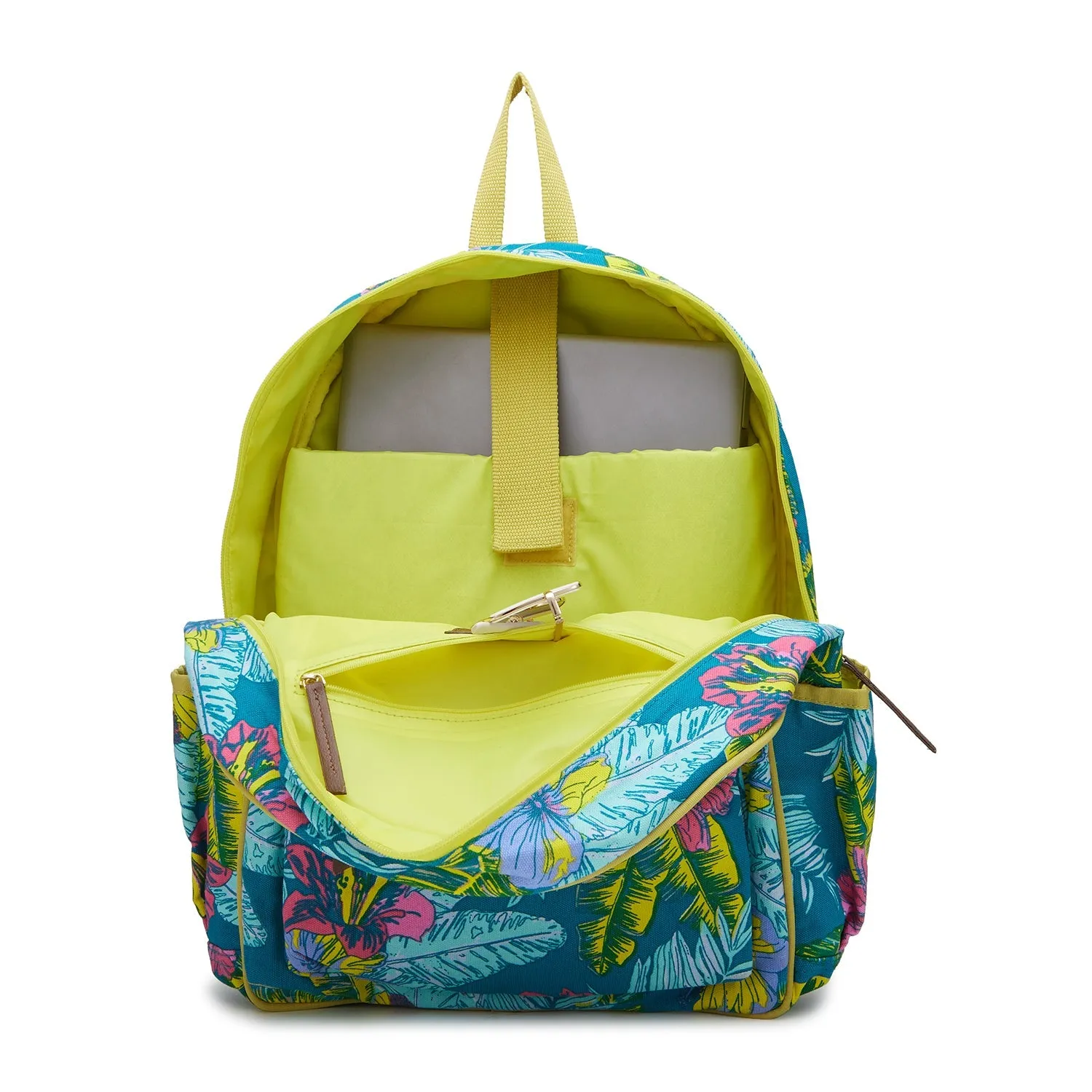 Caprese Gabriel Large Teal Laptop Backpack