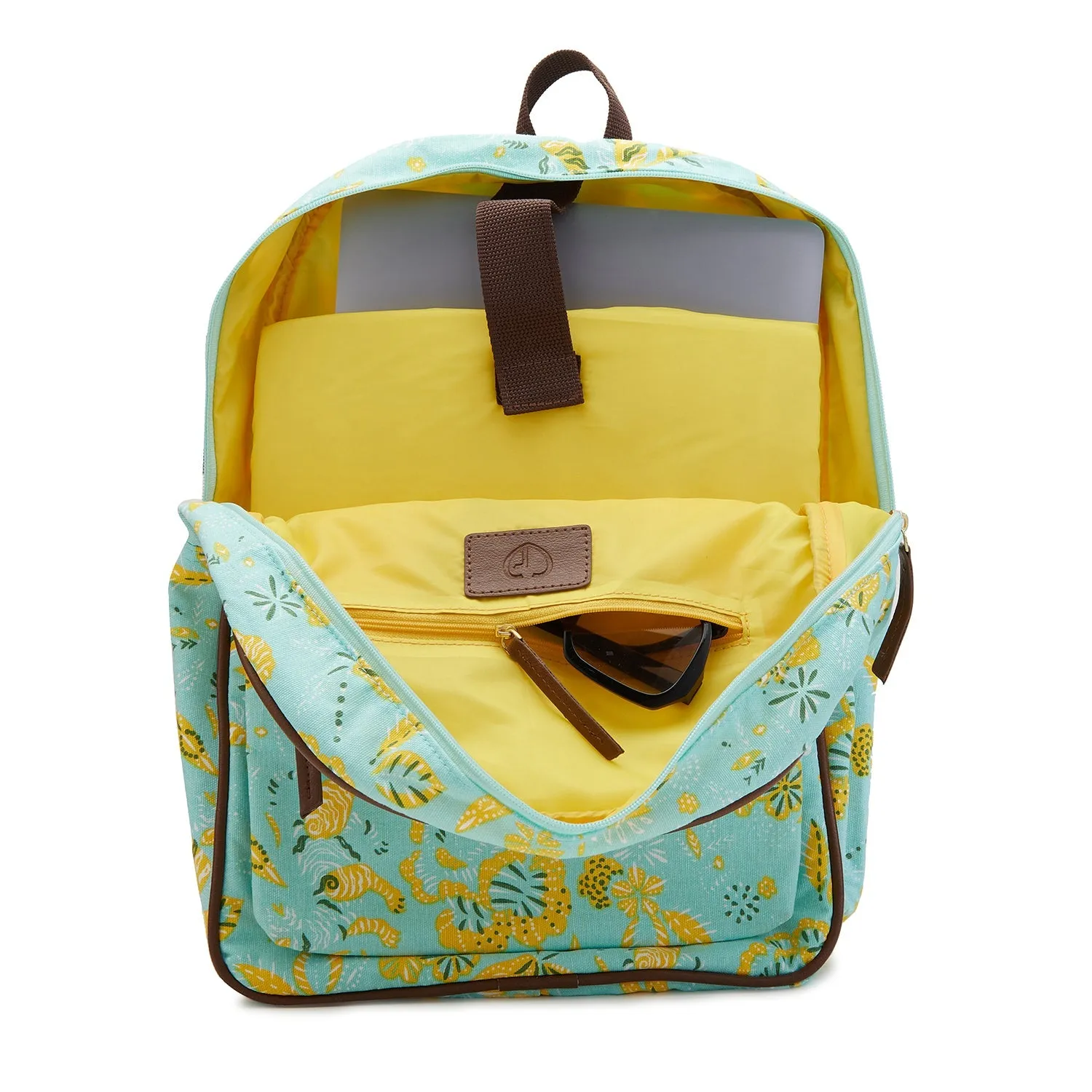 Caprese Hazel Large Aqua Laptop Backpack