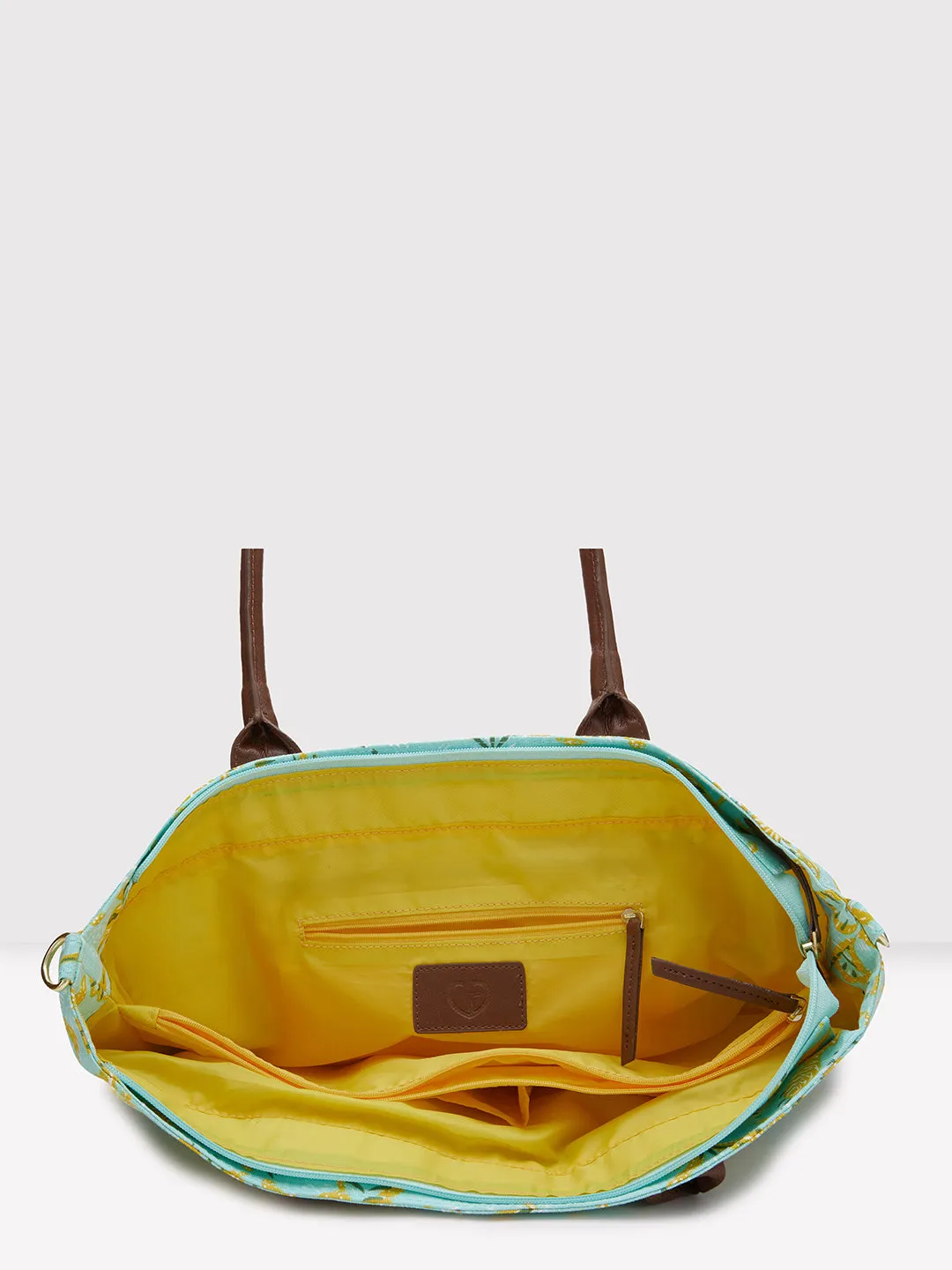 Caprese Hazel Large Aqua Tote Bag