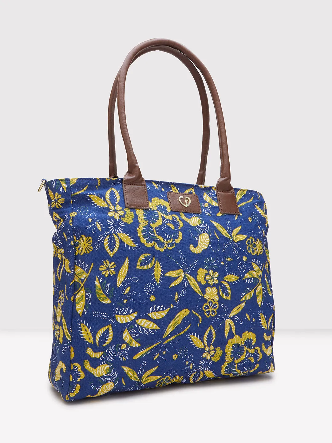 Caprese Hazel Large Blue Tote Bag