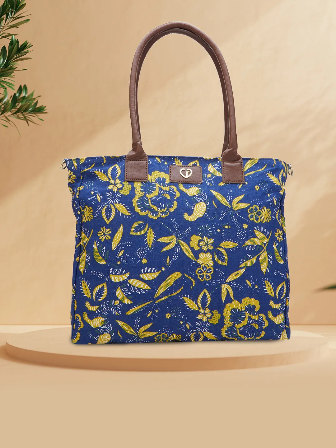 Caprese Hazel Large Blue Tote Bag