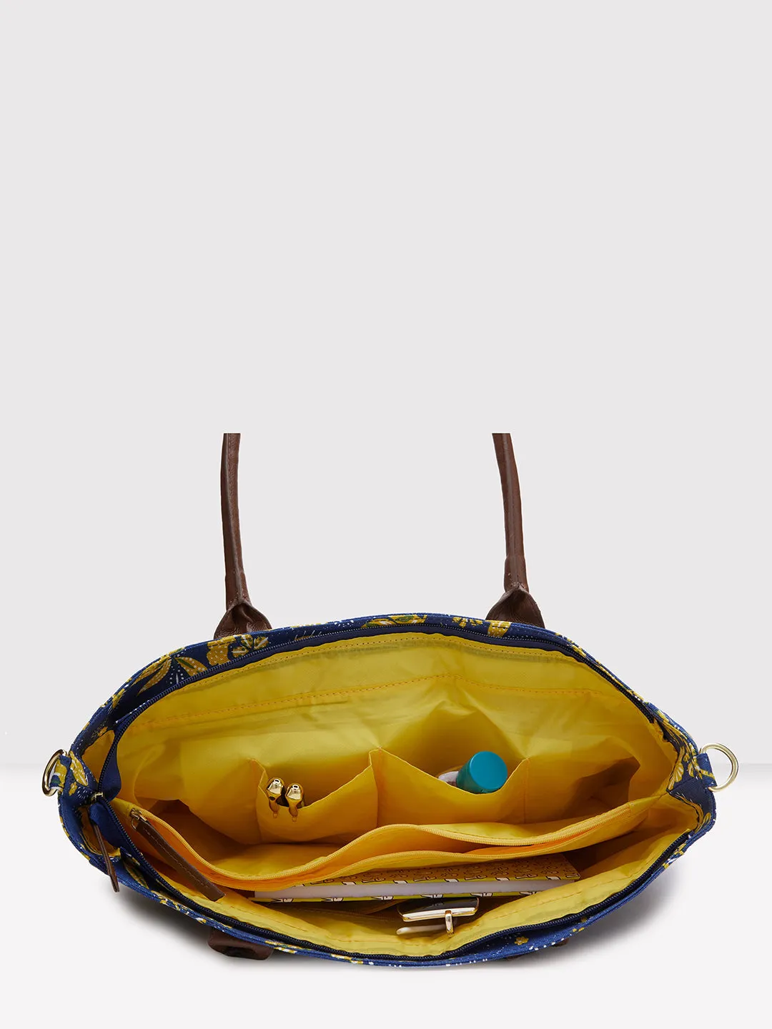 Caprese Hazel Large Blue Tote Bag