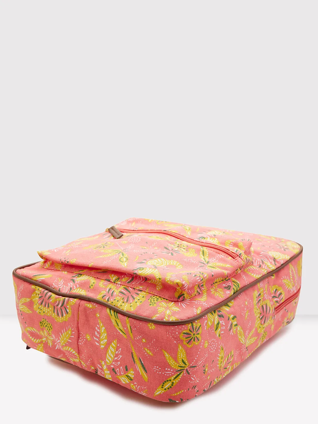 Caprese Hazel Large Coral Laptop Backpack