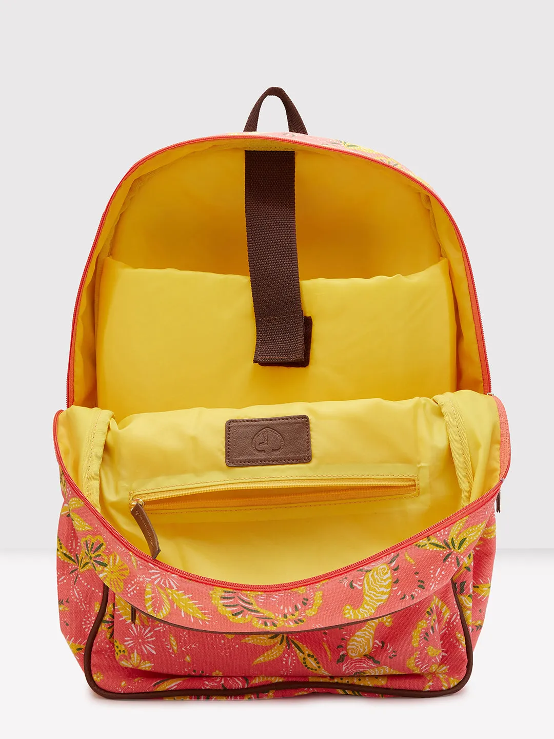 Caprese Hazel Large Coral Laptop Backpack