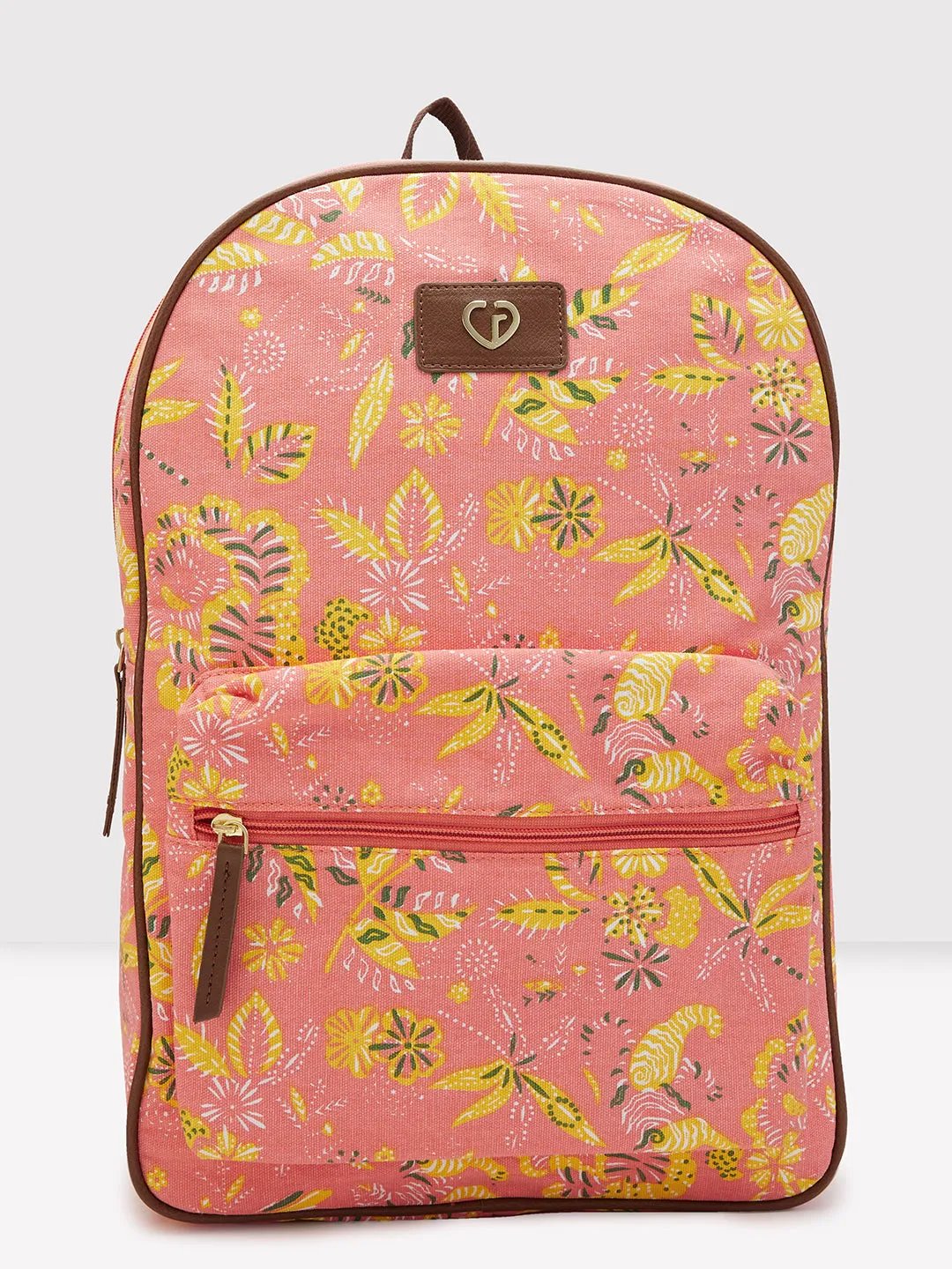 Caprese Hazel Large Coral Laptop Backpack