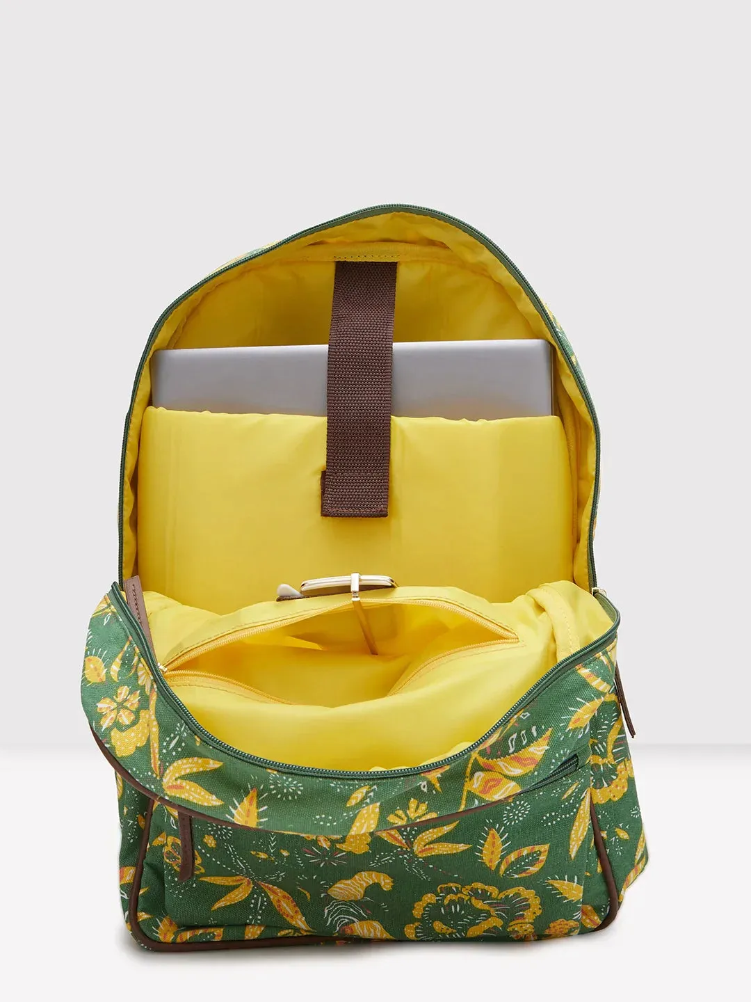Caprese Hazel Large Olive Laptop Backpack