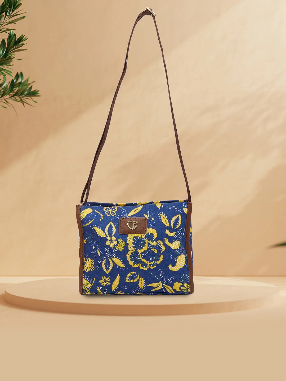 Caprese Hazel Medium Blue Sling Bag