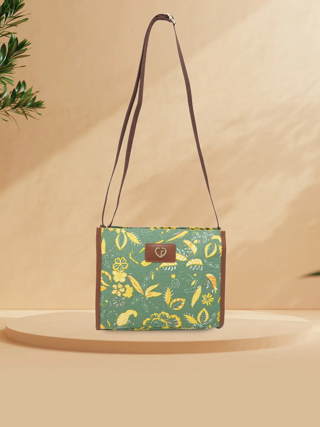Caprese Hazel Medium Olive Sling Bag