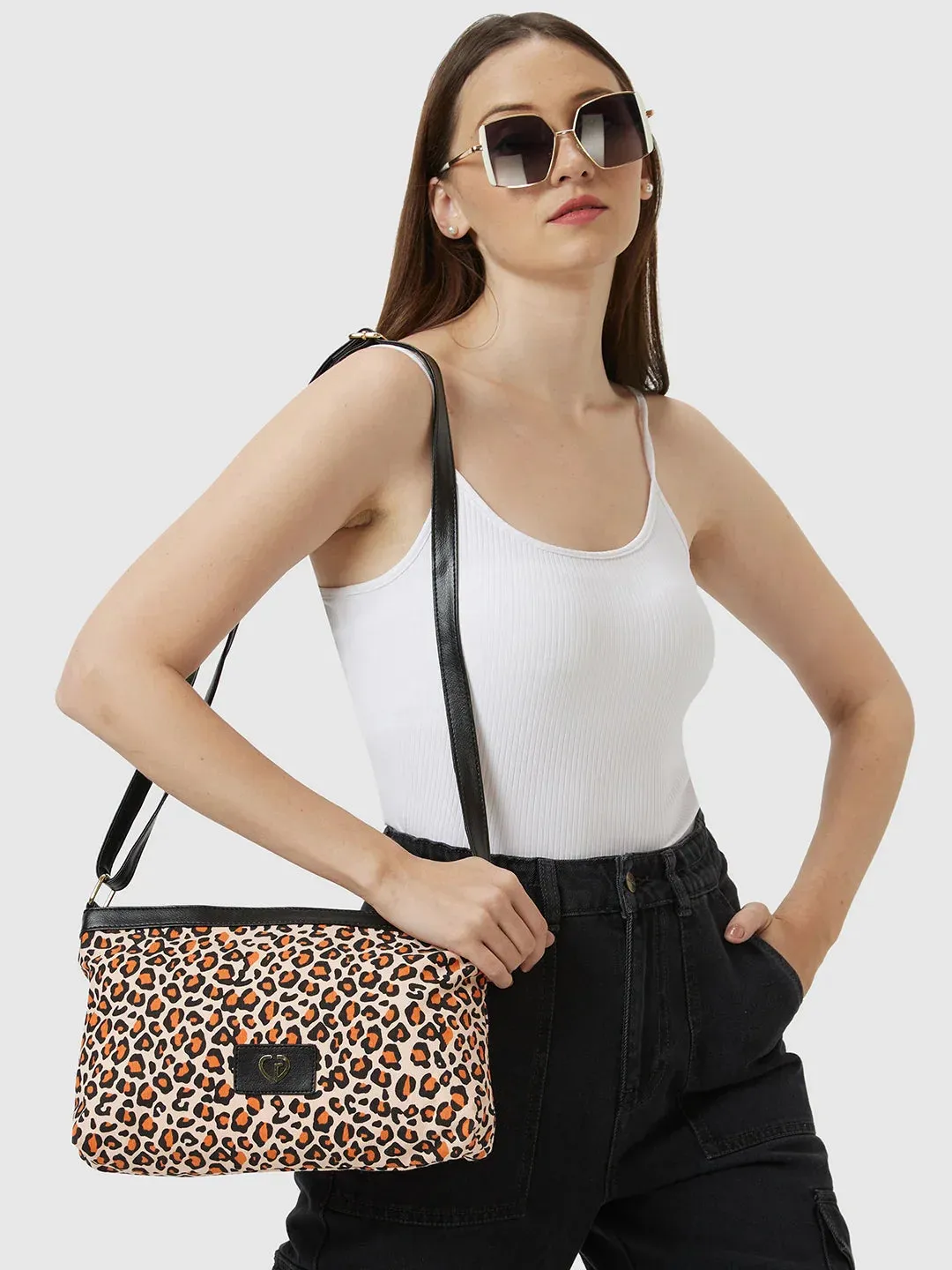 Caprese Karel Large Orange Sling Bag