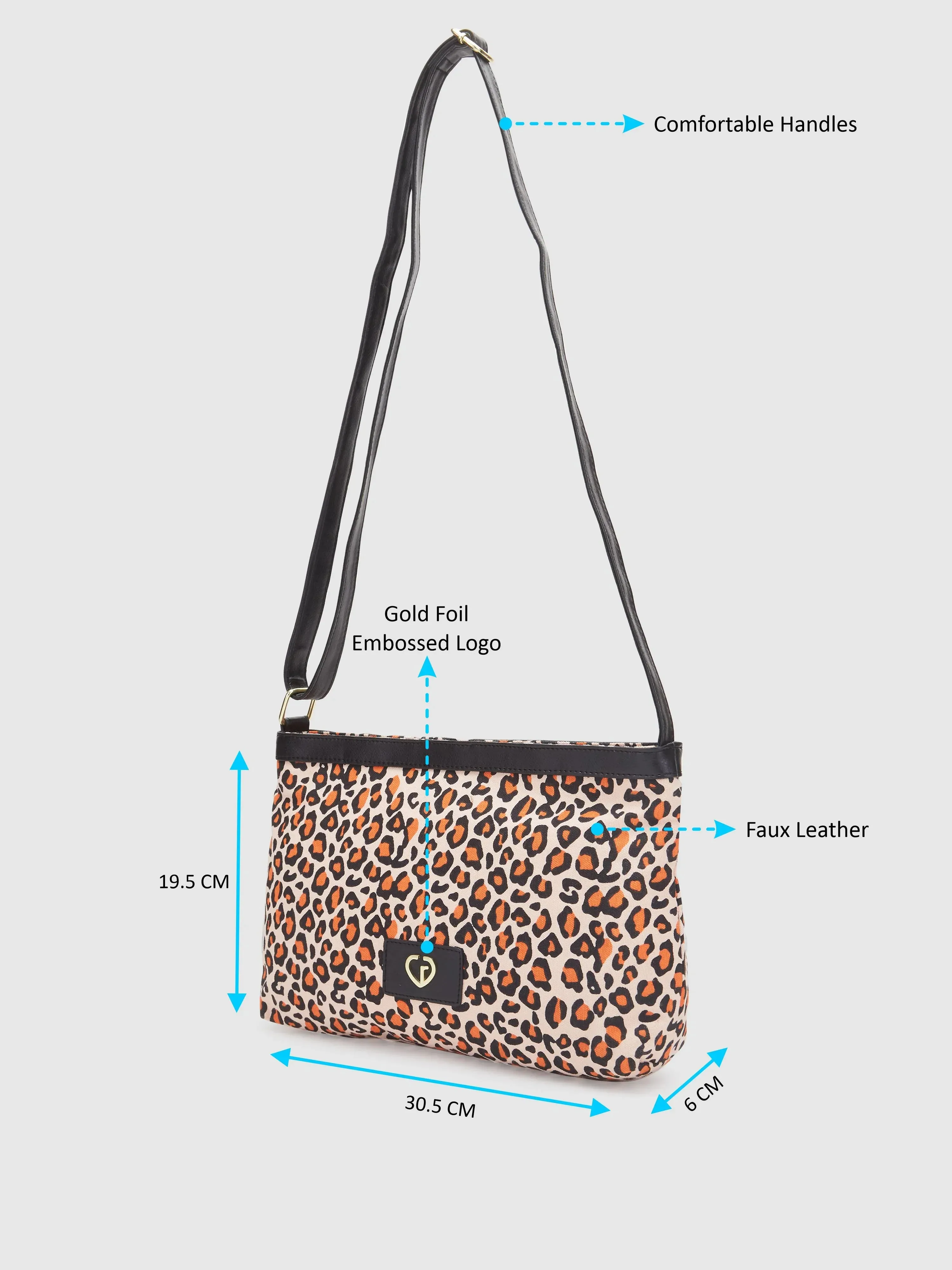 Caprese Karel Large Orange Sling Bag