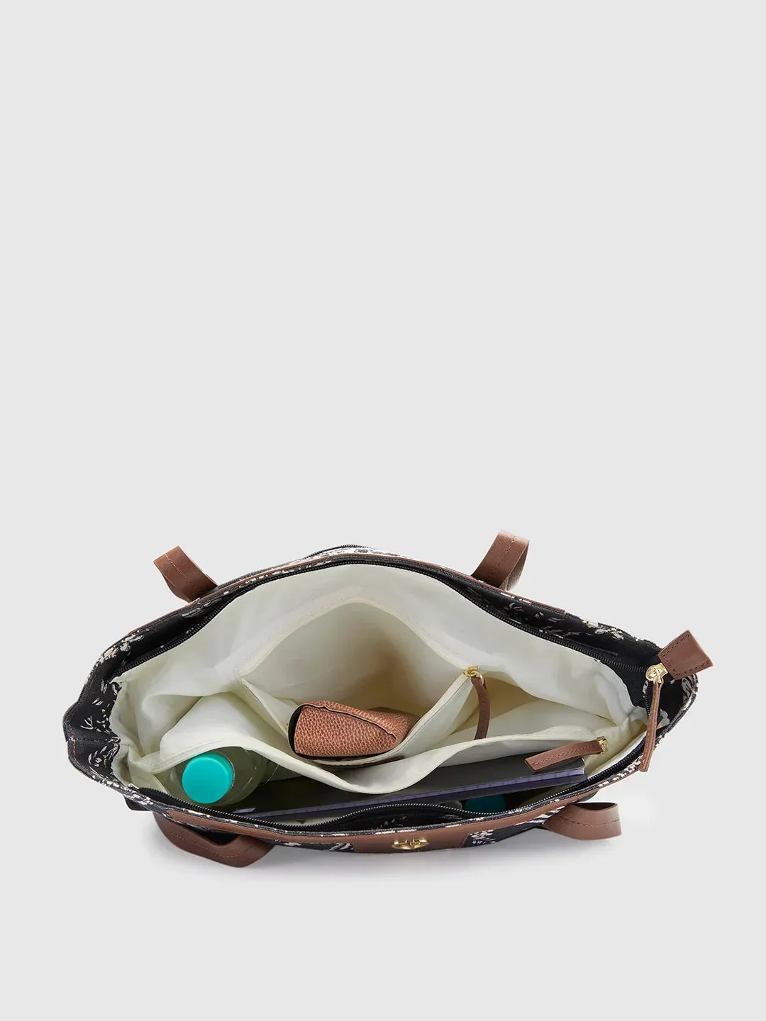 Caprese Kendall Large Black Tote Laptop Bag