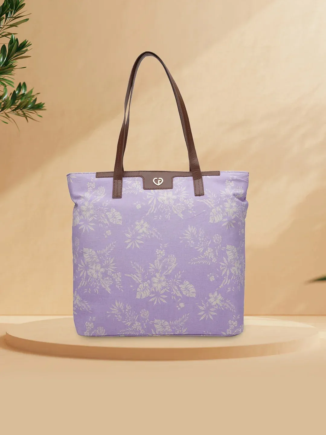 Caprese Kendall Large Lilac Laptop Tote Bag