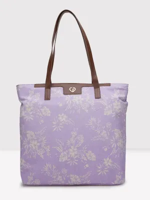 Caprese Kendall Large Lilac Laptop Tote Bag