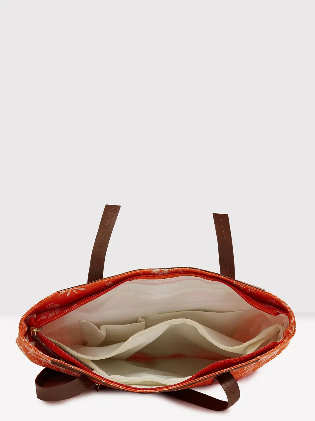 Caprese Kendall Large Orange Tote Bag