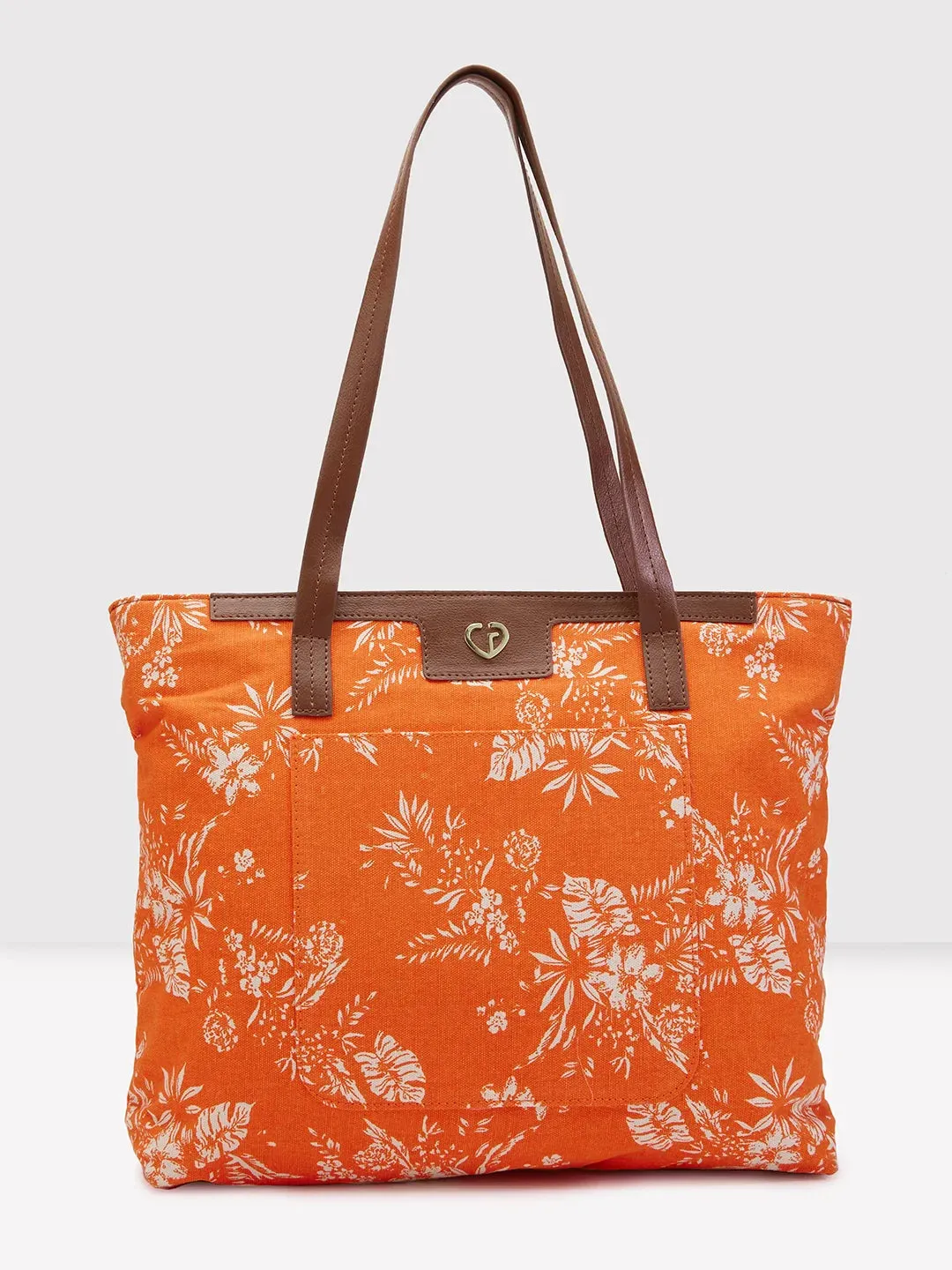 Caprese Kendall Large Orange Tote Bag