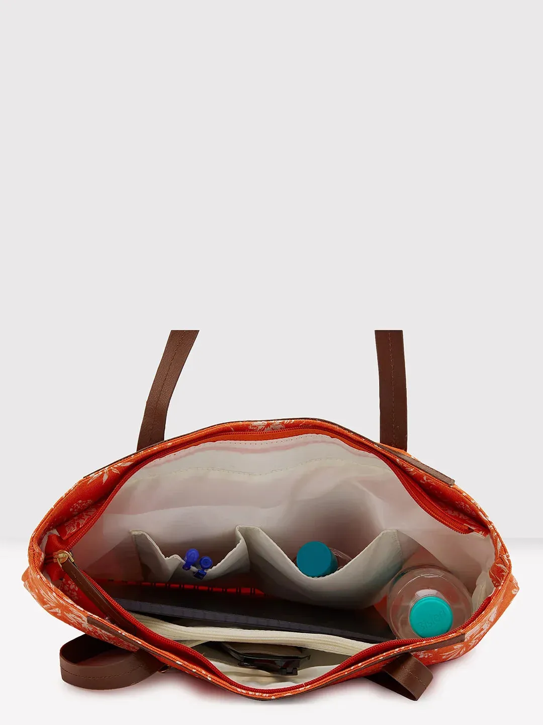 Caprese Kendall Large Orange Tote Bag
