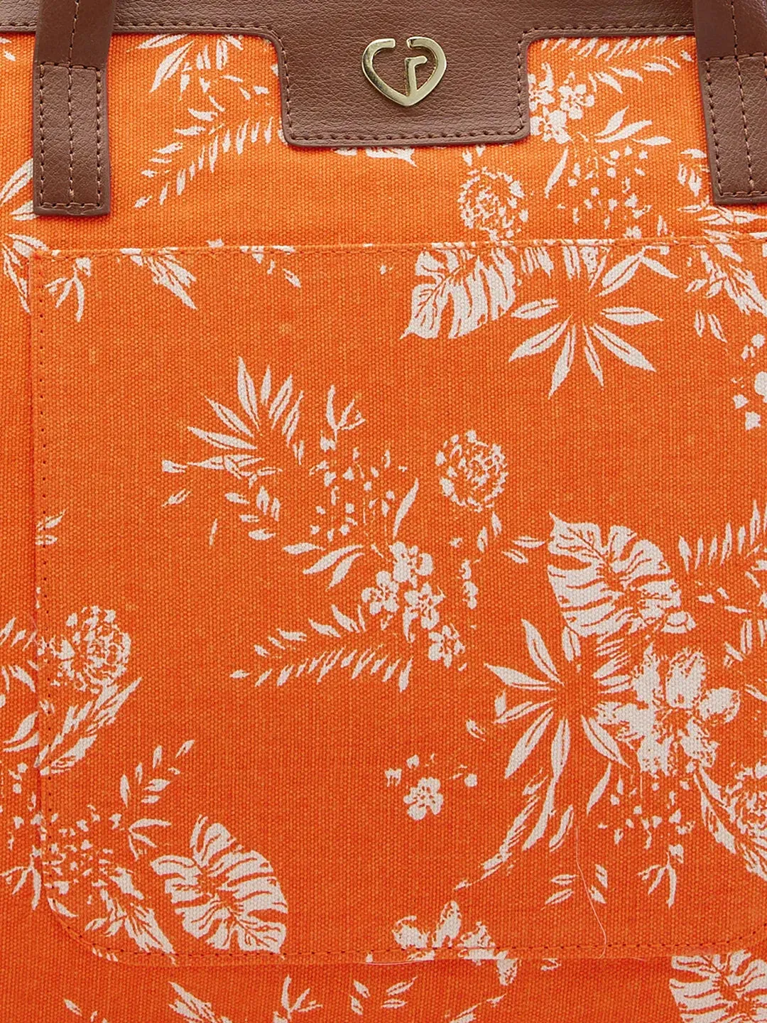 Caprese Kendall Large Orange Tote Bag
