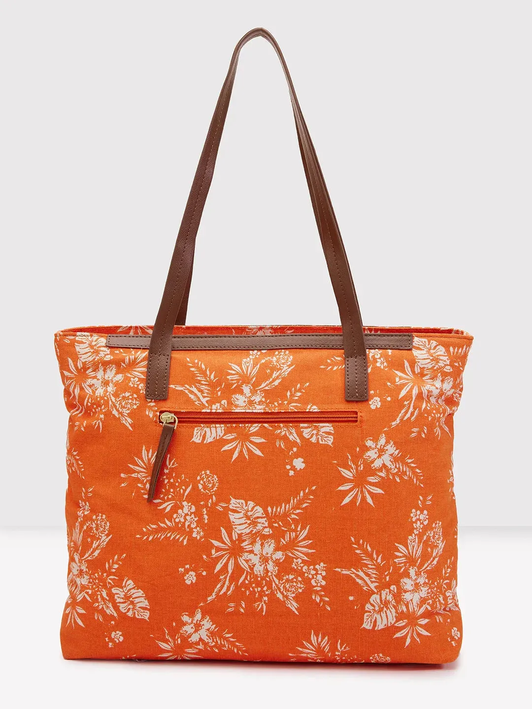 Caprese Kendall Large Orange Tote Bag