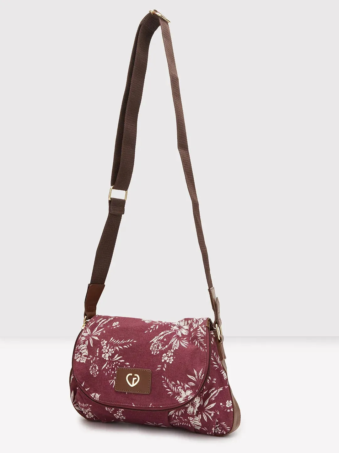Caprese Kendall Small Maroon Sling Bag