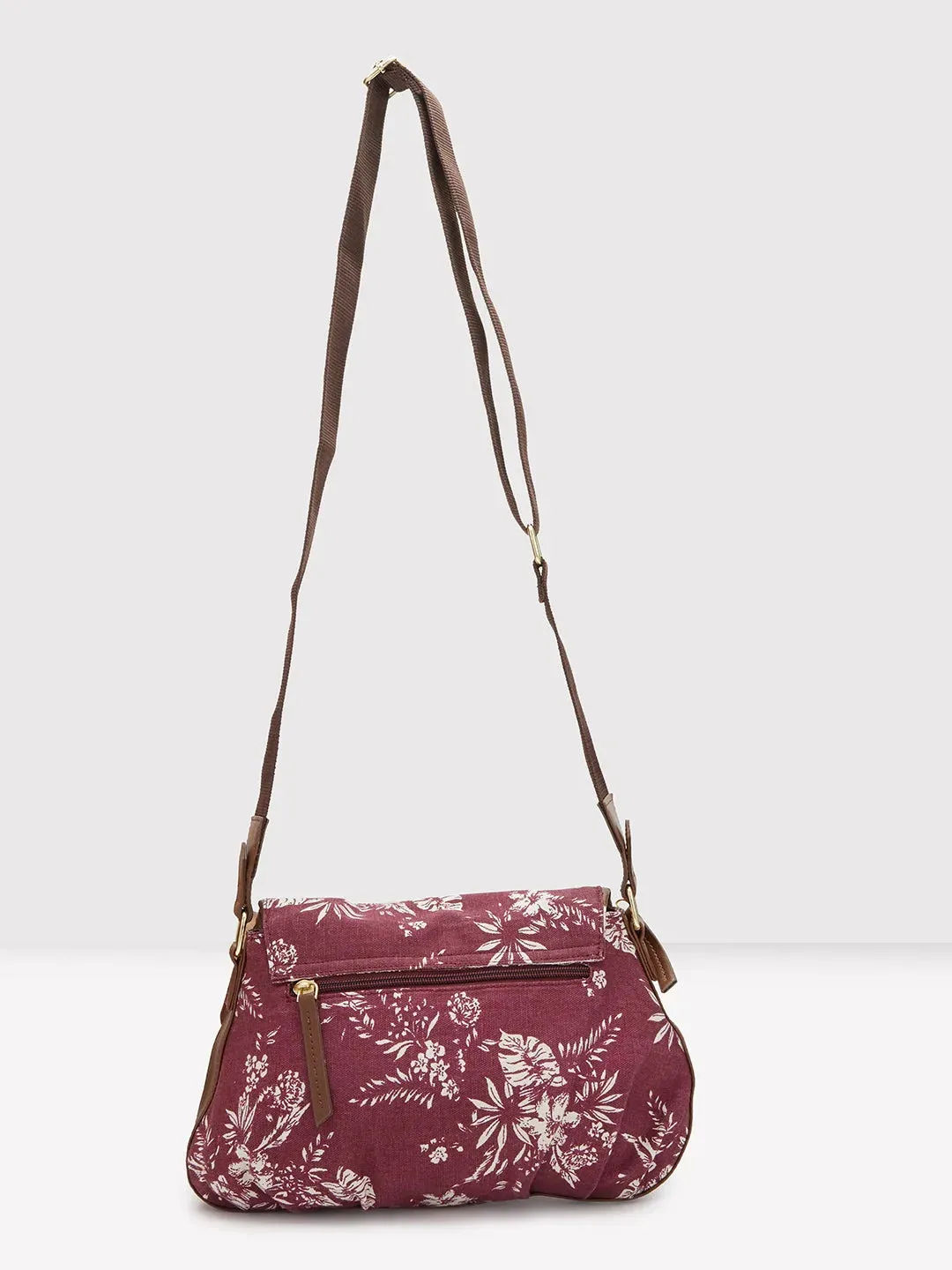 Caprese Kendall Small Maroon Sling Bag