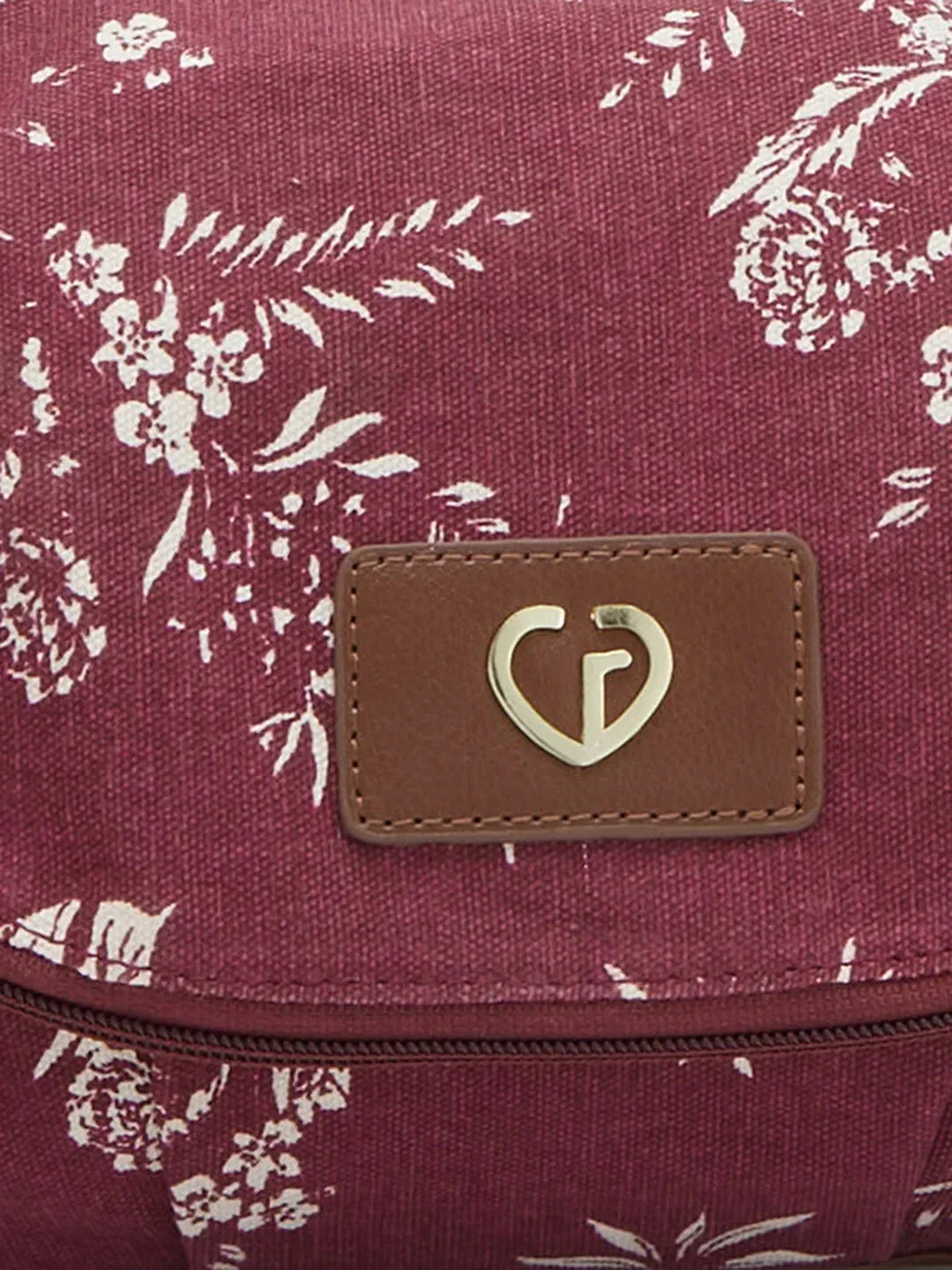 Caprese Kendall Small Maroon Sling Bag