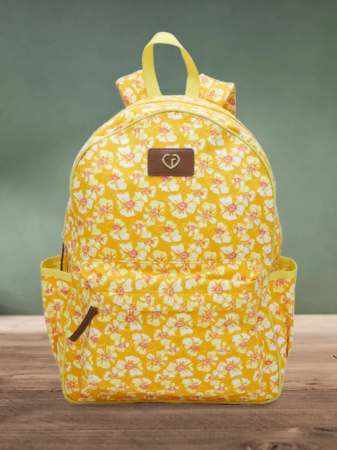 Caprese Shay Large Amber Yellow Laptop Backpack