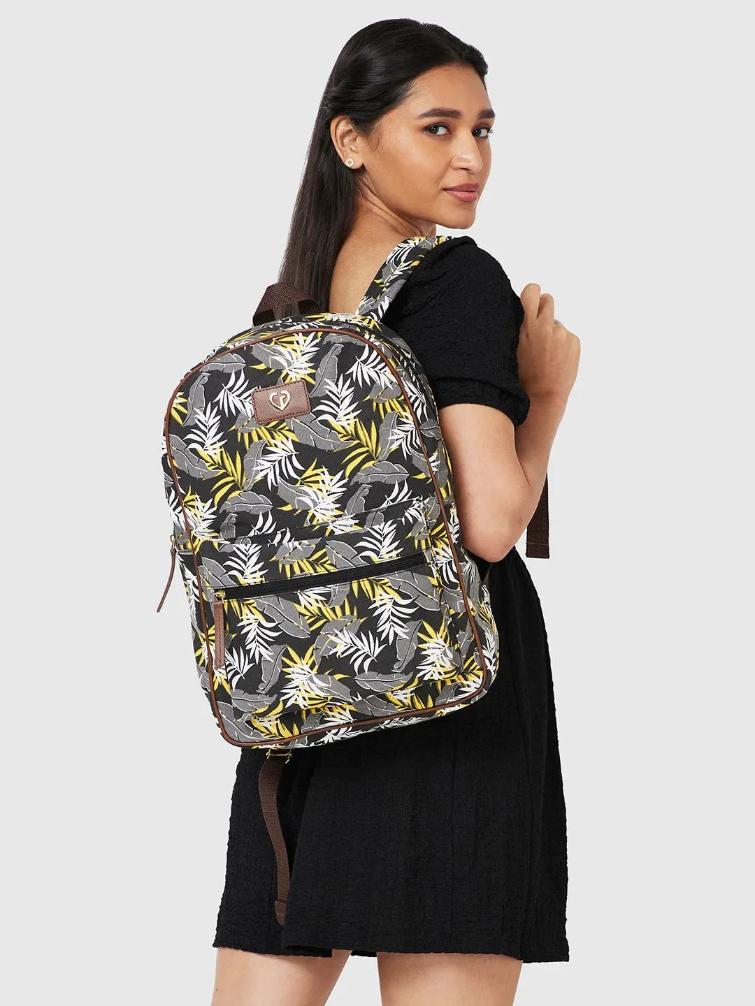 Caprese Shay Large Black Laptop Backpack