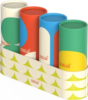 Car tissue Holder with Facial Tissues - Car Tissues Box Travel Bulk Pack - Cylinder Cube Boxes 4 pack - Replacement for Kleenex Tubes