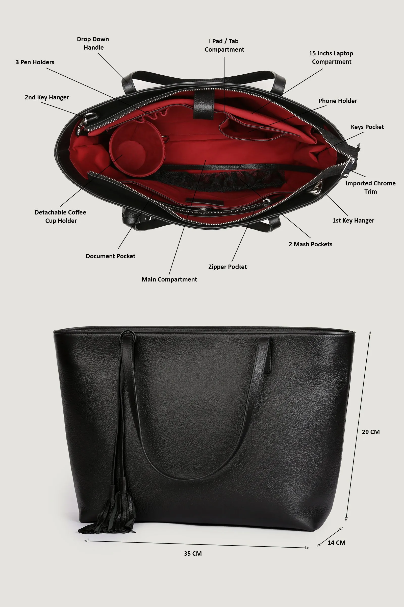 Carina Leather Tote Bag