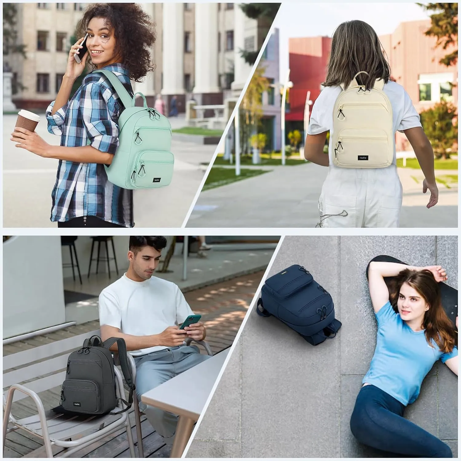Carry On Travel Backpack For Men Women, 13 Inch Small Mini Work Bag Personal Item Backpacks, Camping Back Pack Lightweight Hiking Daypack For Office Nurse Commuter (Navy Blue)
