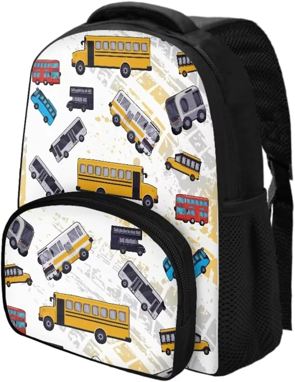 Cartoon Bus Kids Backpacks School Bag Casual Travel Daypack 12 inch Lightweight Children Backpack Bookbags for Teens Girls Back to School