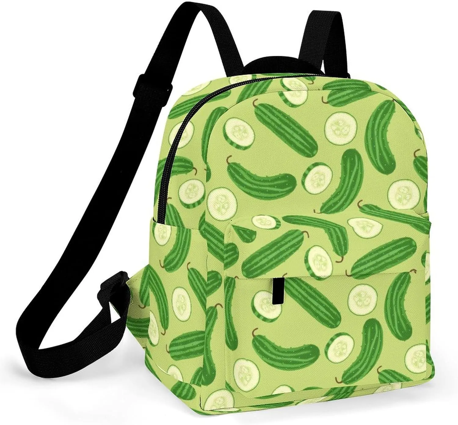 Cartoon Cucumber Pattern Backpack Shoulders Bag Sports Backpack for Party Business Travel