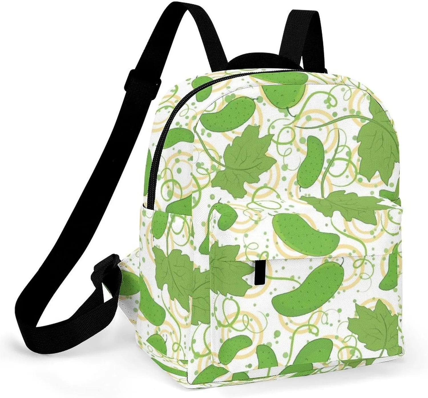 Cartoon Cucumber Pattern Backpacks Laptop Mini Backpacks for Women Travel Shoulder Bag Bookbag Rucksack Daypack 10 Inch