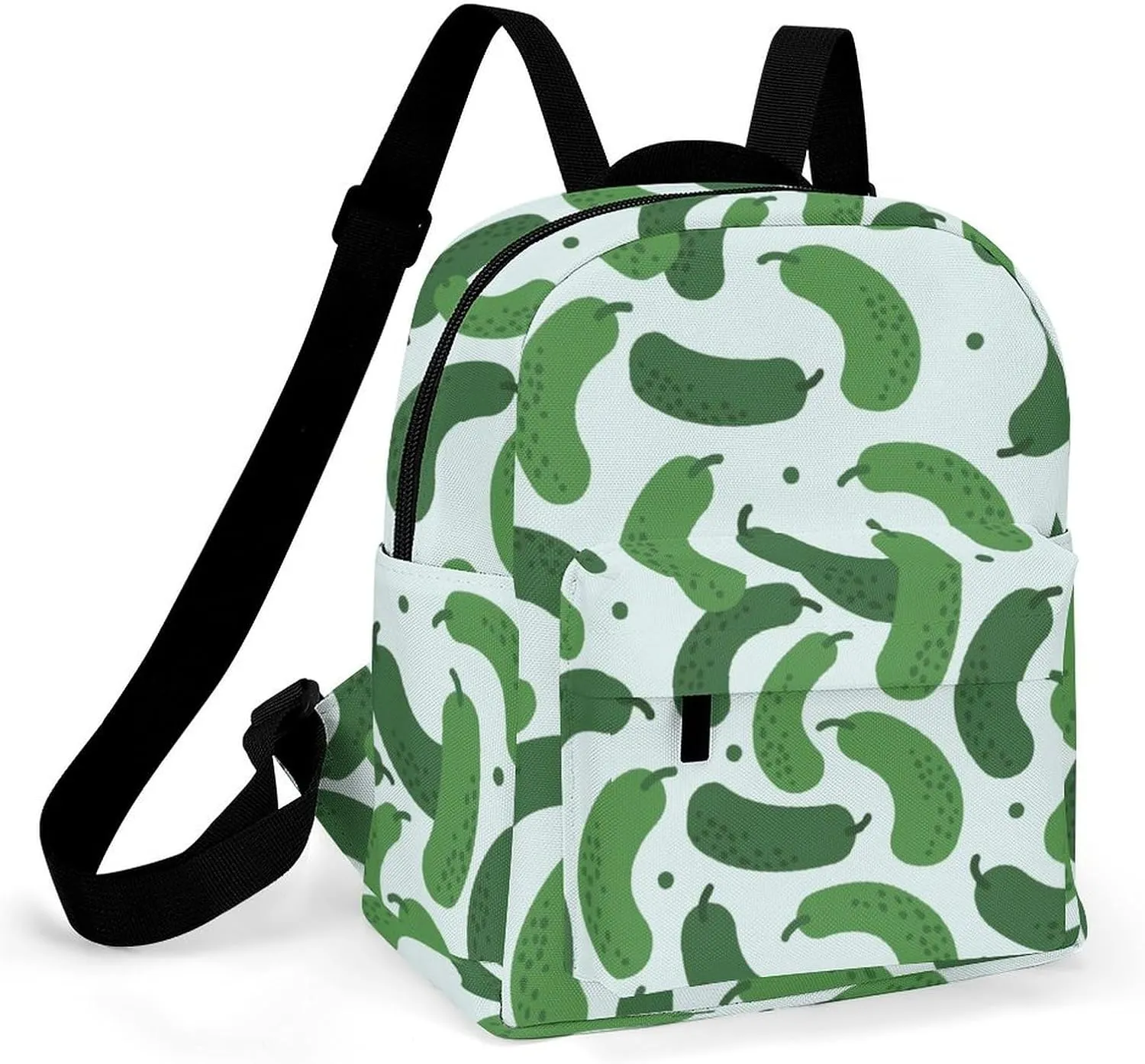 Cartoon Cucumber Pattern Backpacks Laptop Mini Backpacks for Women Travel Shoulder Bag Bookbag Rucksack Daypack 10 Inch