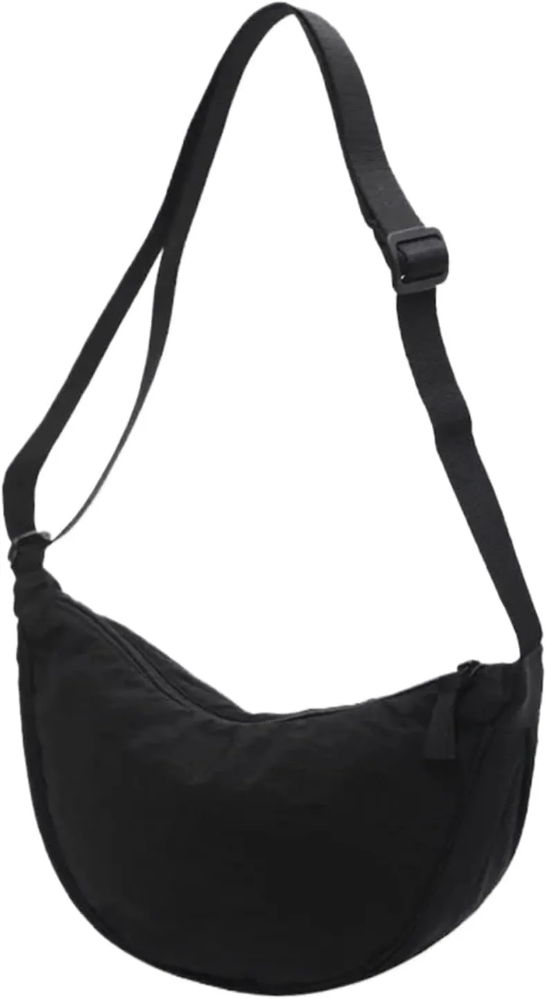 Casual Nylon Hobos Crossbody Bag for Women Shoulder Bag Woman Half Moon Chest Bags Tote Lady Travel Shopper