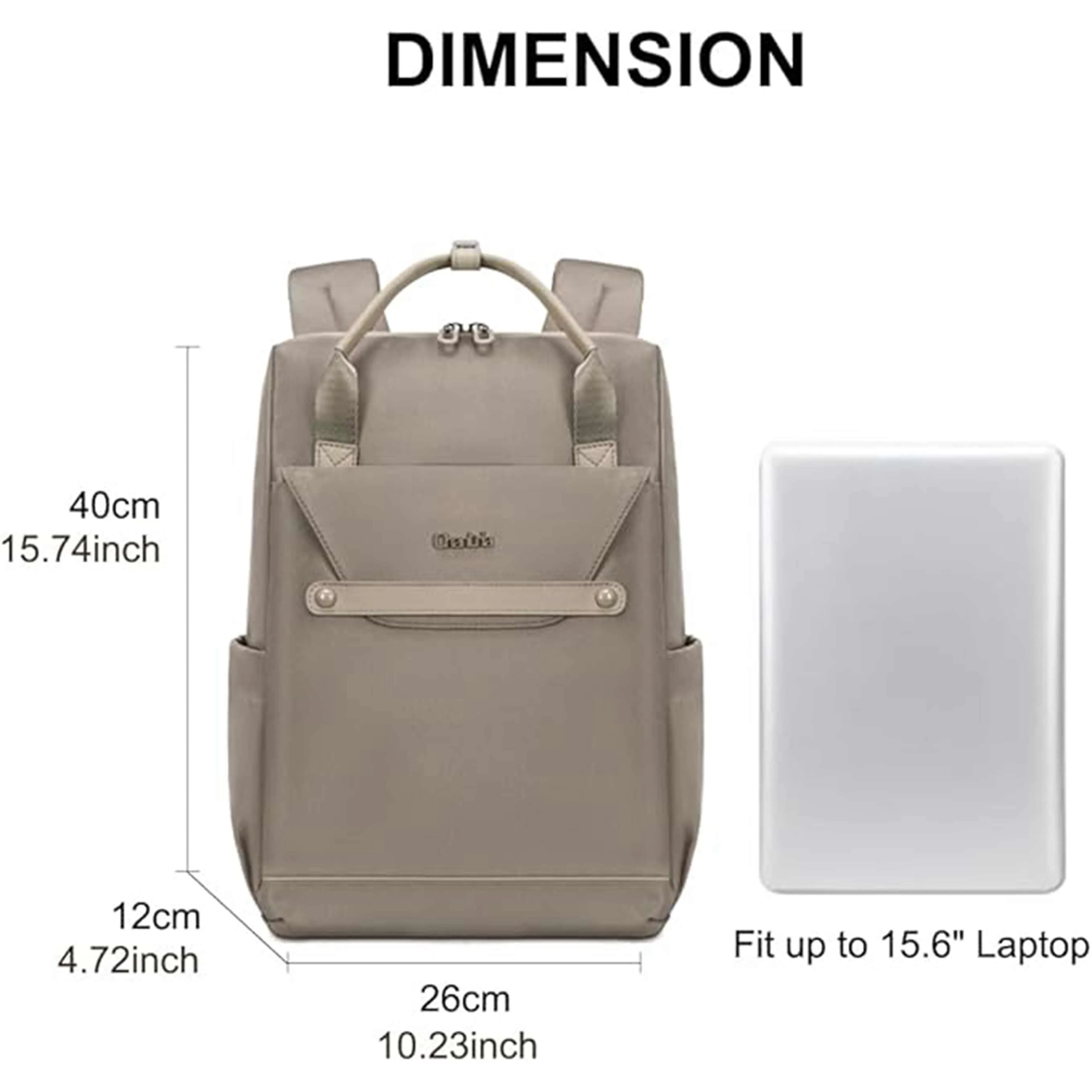 Chantria Casual Laptop Backpack for Women Water Resistant Multifunctional Polyester Daypack for Office/School/College/Travel, CB00618