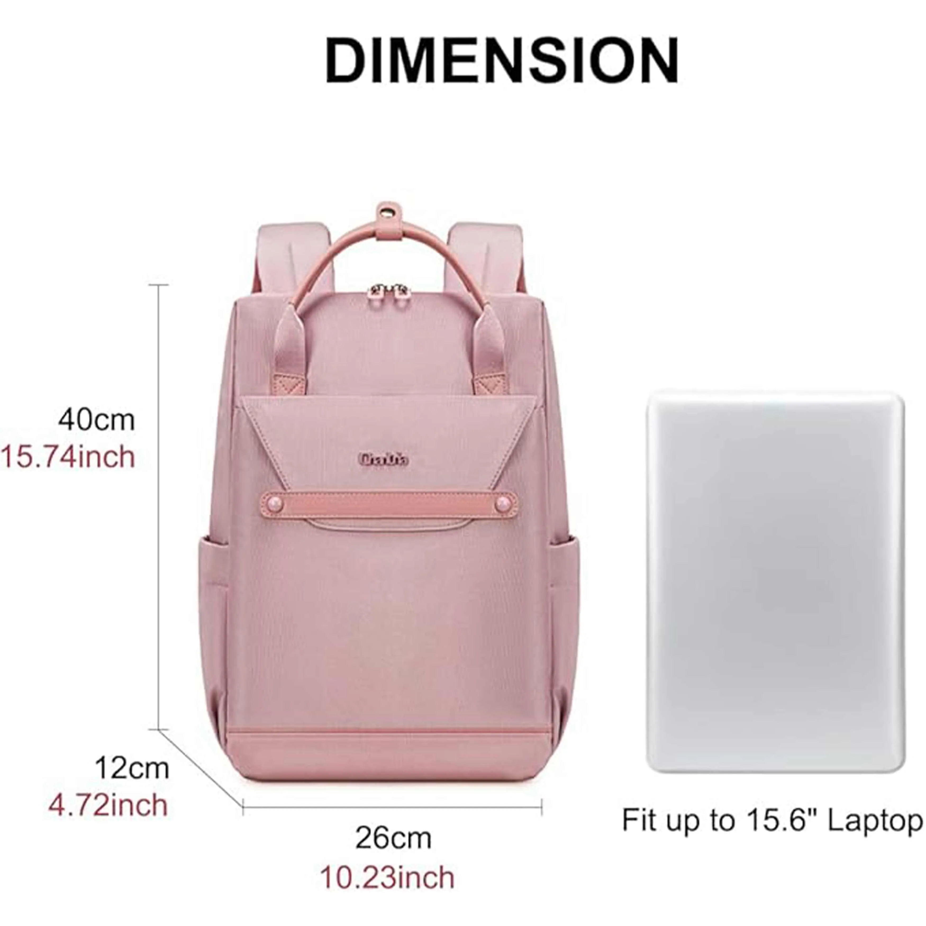Chantria Casual Laptop Backpack for Women Water Resistant Multifunctional Polyester Daypack for Office/School/College/Travel, CB00618