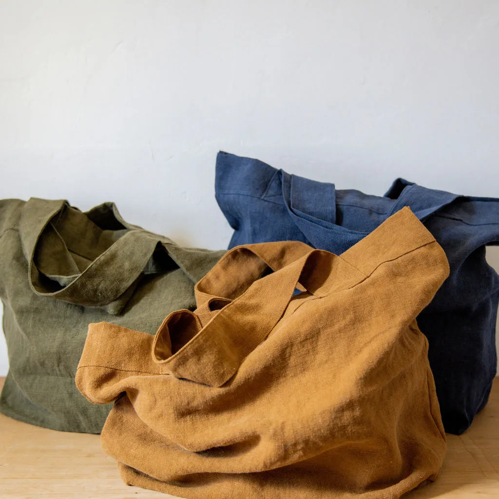 Charvet Éditions French Linen Bag Tout Moss