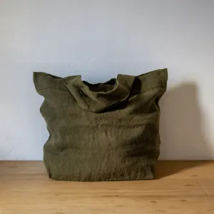 Charvet Éditions French Linen Bag Tout Moss